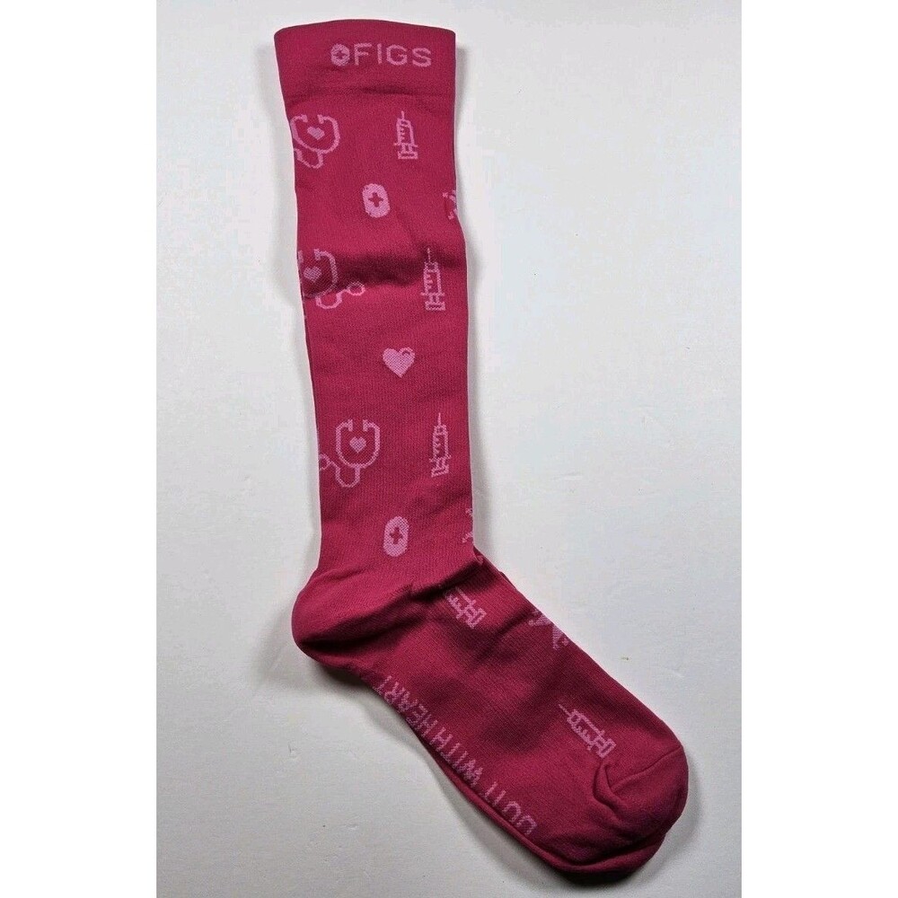 FIGS Compression Do It With Heart Medical Nurse Socks Size S